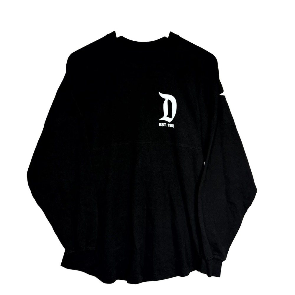 Disneyland Resort Spirit Jersey Men's Small Black Cotton Graphic Print Pullover